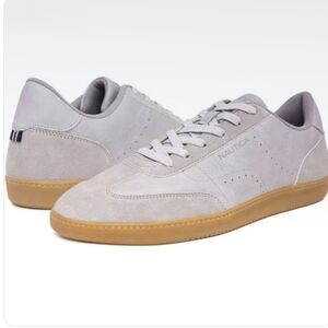 Nautica Men's US 12 Classic Low Top Lace Up Oxford Gray Sneakers Csual